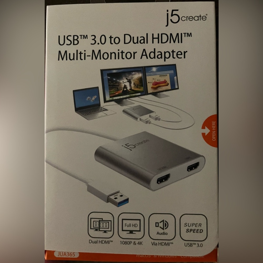 Multi-monitor dual HDMI Adapter